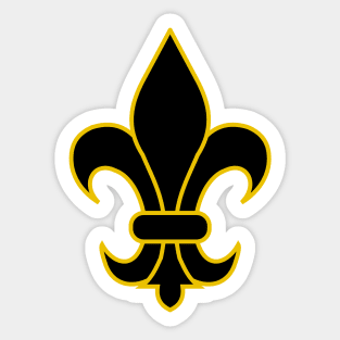 Fleur de lis (black and gold) Sticker